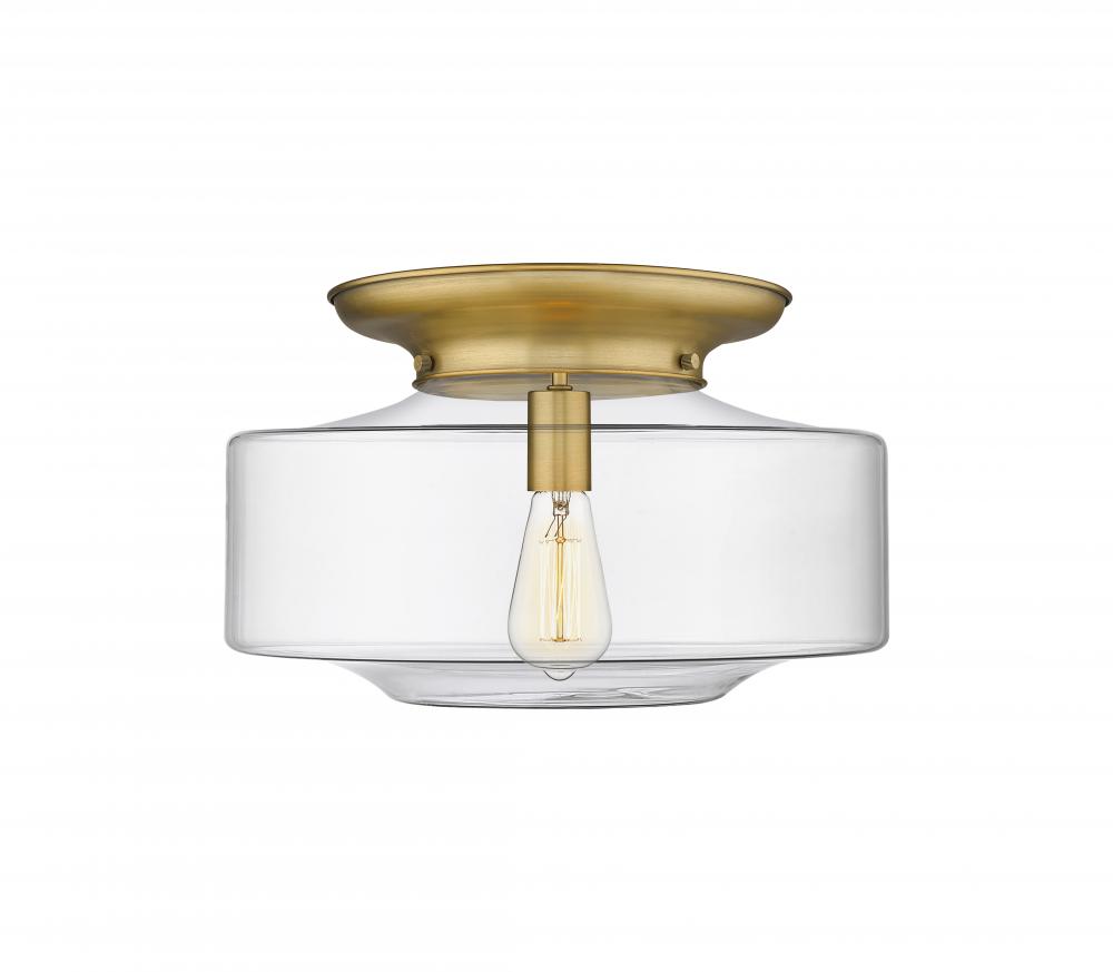Bridgeton - 1 Light - 16 inch - Brushed Brass - Flush Mount