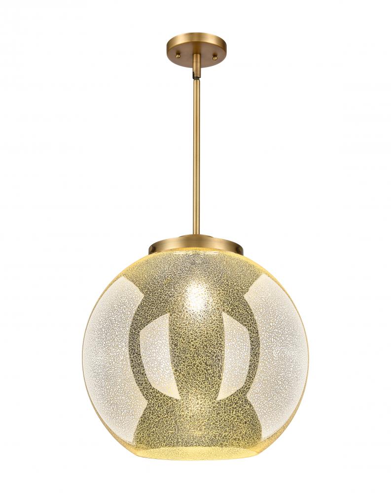Athens - 1 Light - 16 inch - Brushed Brass - Stem Hung - Pendant