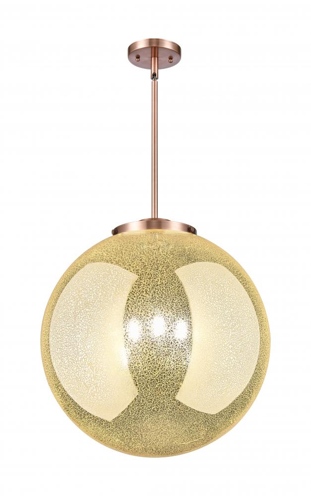 Beacon - 3 Light - 18 inch - Antique Copper - Stem hung - Pendant