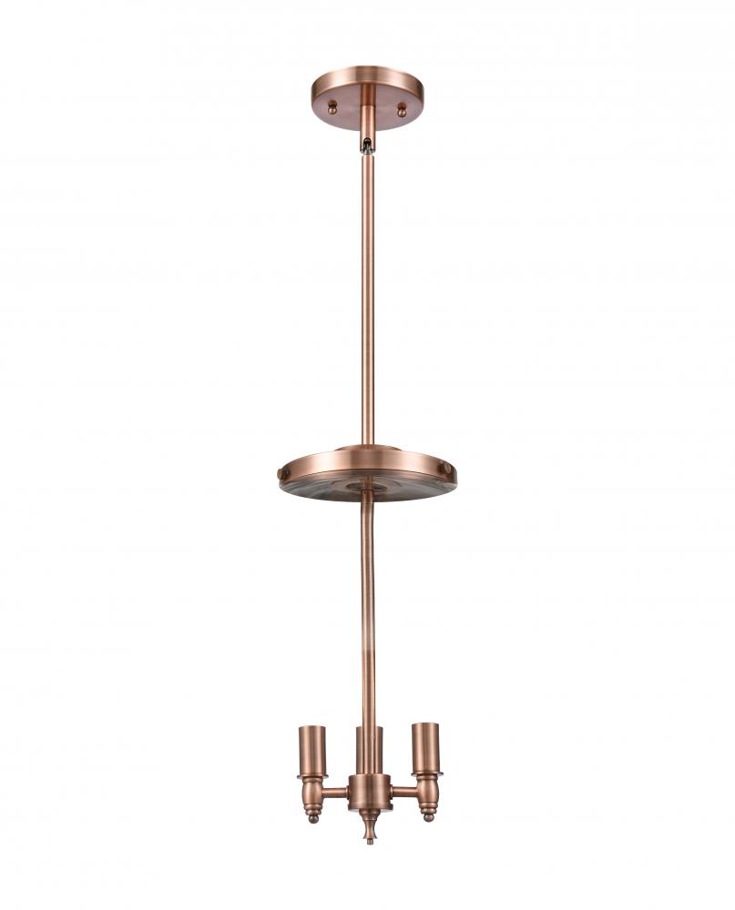 Lake Placid - 3 Light - 16 inch - Antique Copper - Pendant