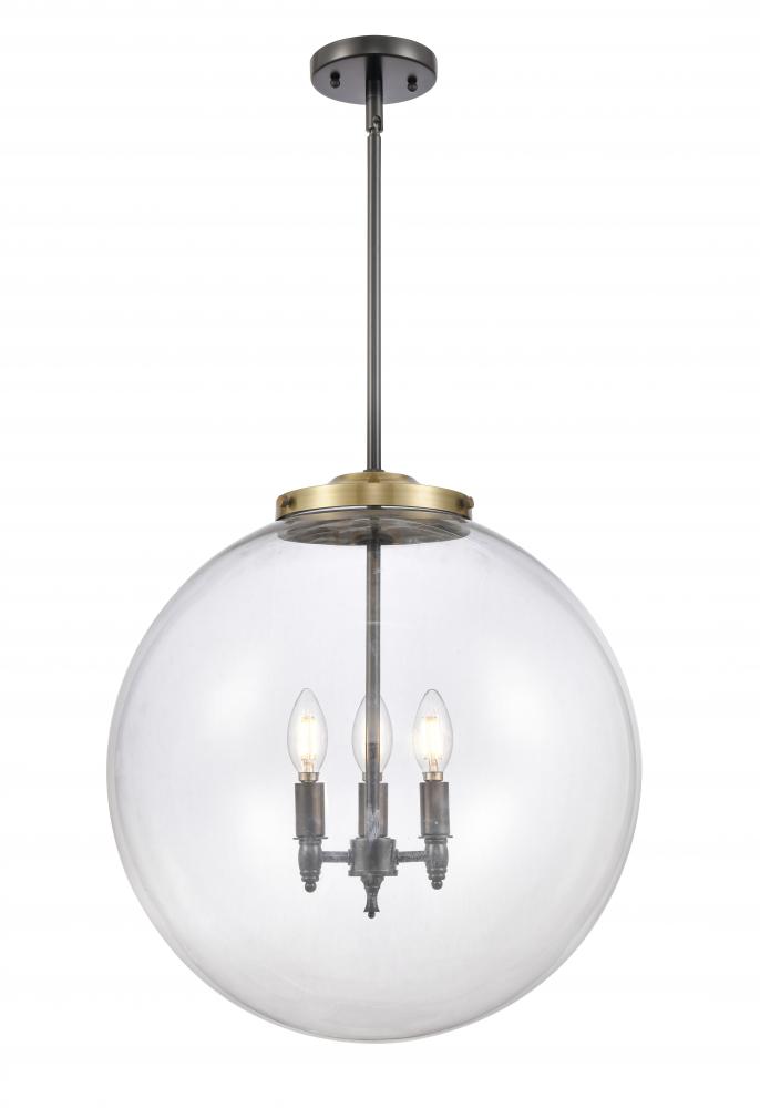 Beacon - 3 Light - 18 inch - Black Antique Brass - Stem hung - Pendant