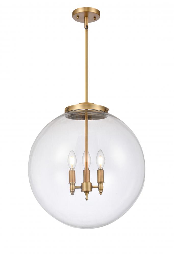 Beacon - 3 Light - 18 inch - Brushed Brass - Stem hung - Pendant