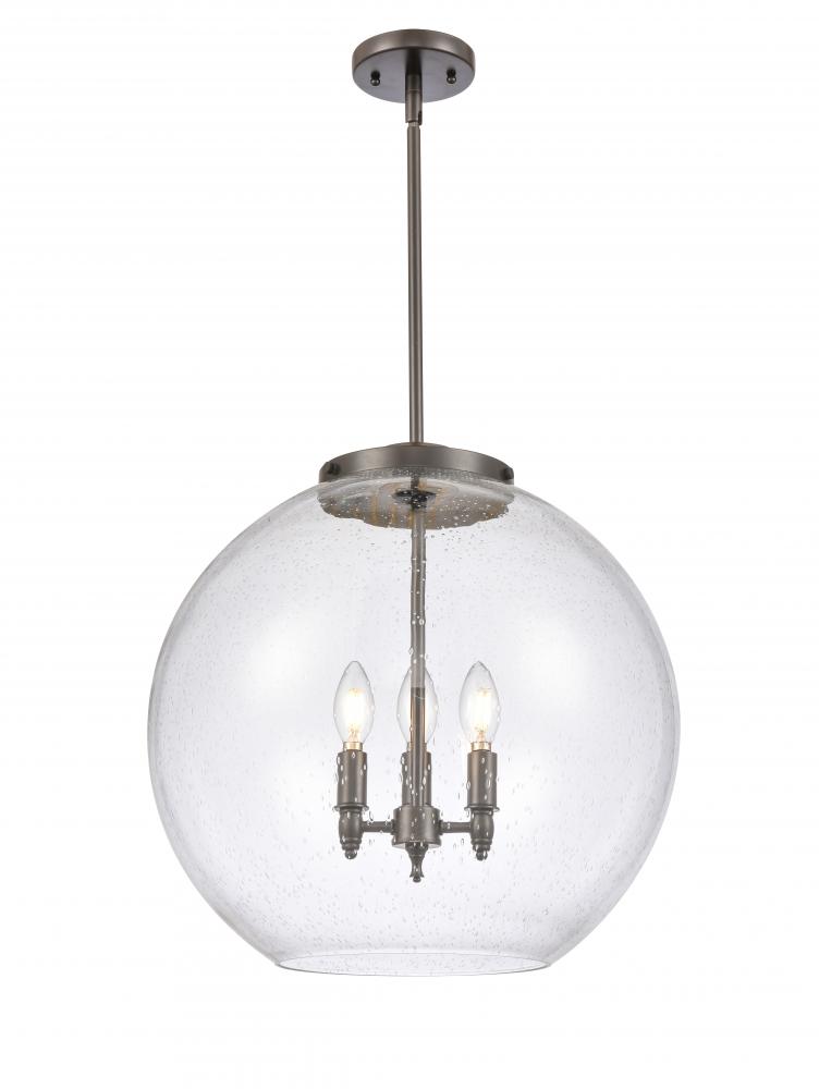 Athens - 3 Light - 18 inch - Oil Rubbed Bronze - Stem hung - Pendant