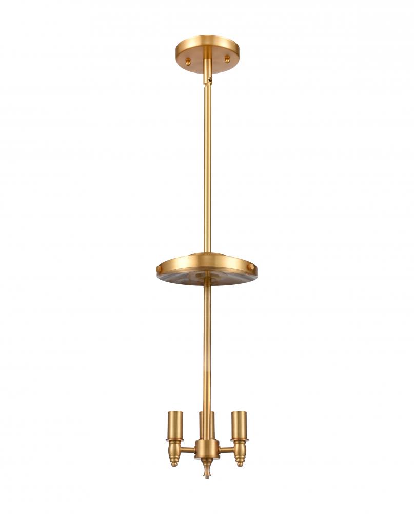Lake Placid - 3 Light - 16 inch - Satin Gold - Pendant