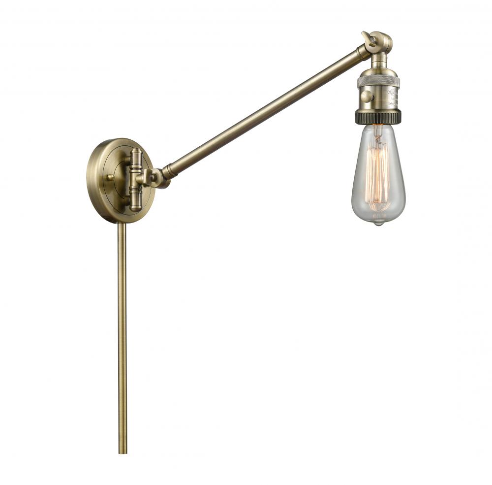 Bare Bulb - 1 Light - 5 inch - Antique Brass -Adjustable Swing Arm