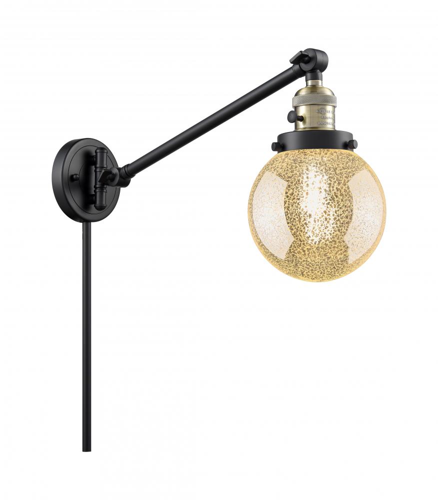 Beacon - 1 Light - 6 inch - Black Antique Brass -Adjustable Swing Arm