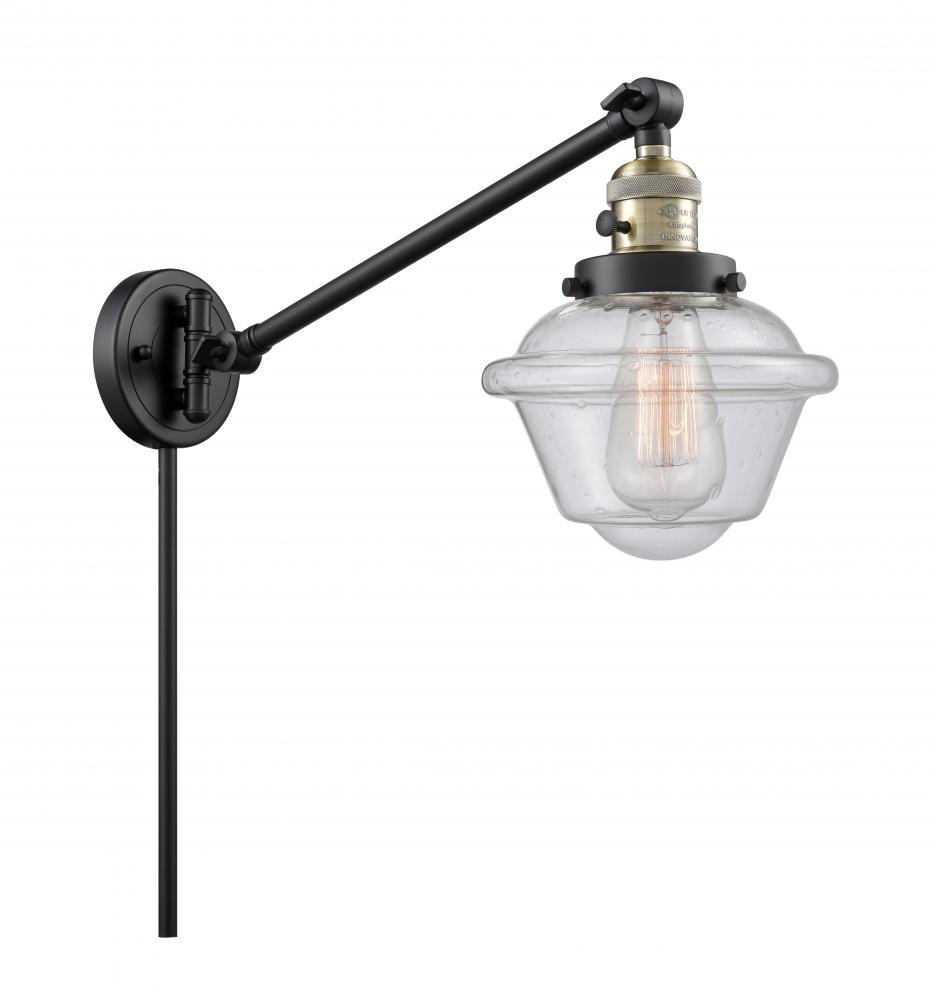 Oxford - 1 Light - 8 inch - Black Antique Brass -Adjustable Swing Arm