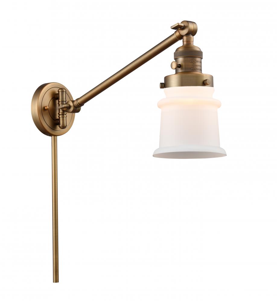 Canton - 1 Light - 8 inch - Brushed Brass -Adjustable Swing Arm