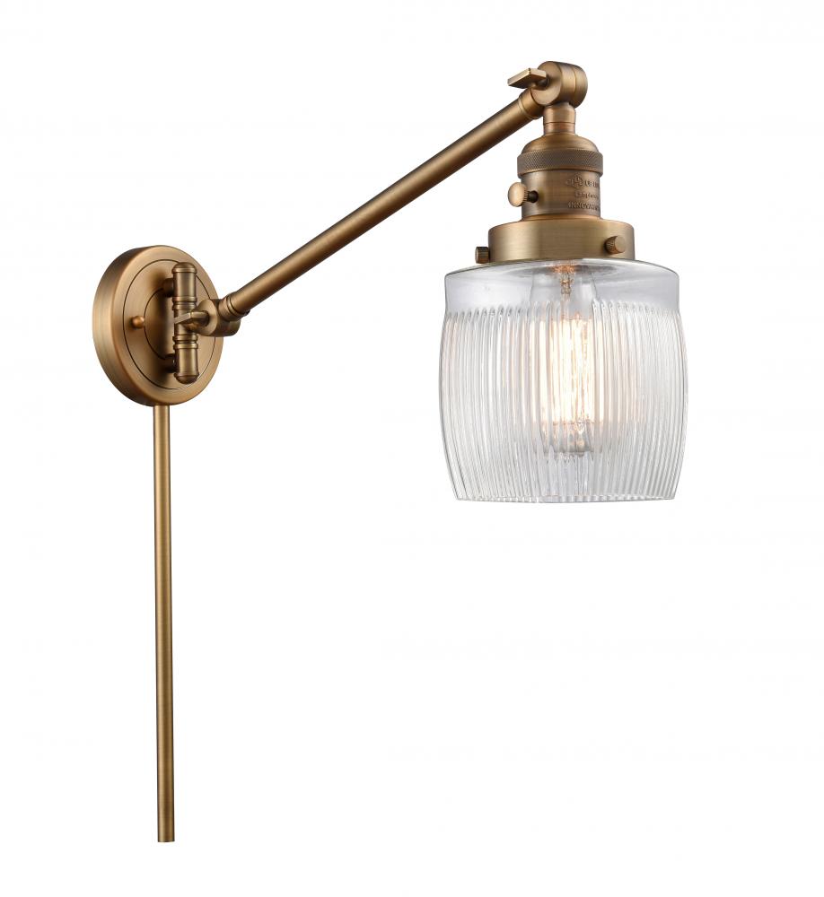 Colton - 1 Light - 8 inch - Brushed Brass -Adjustable Swing Arm