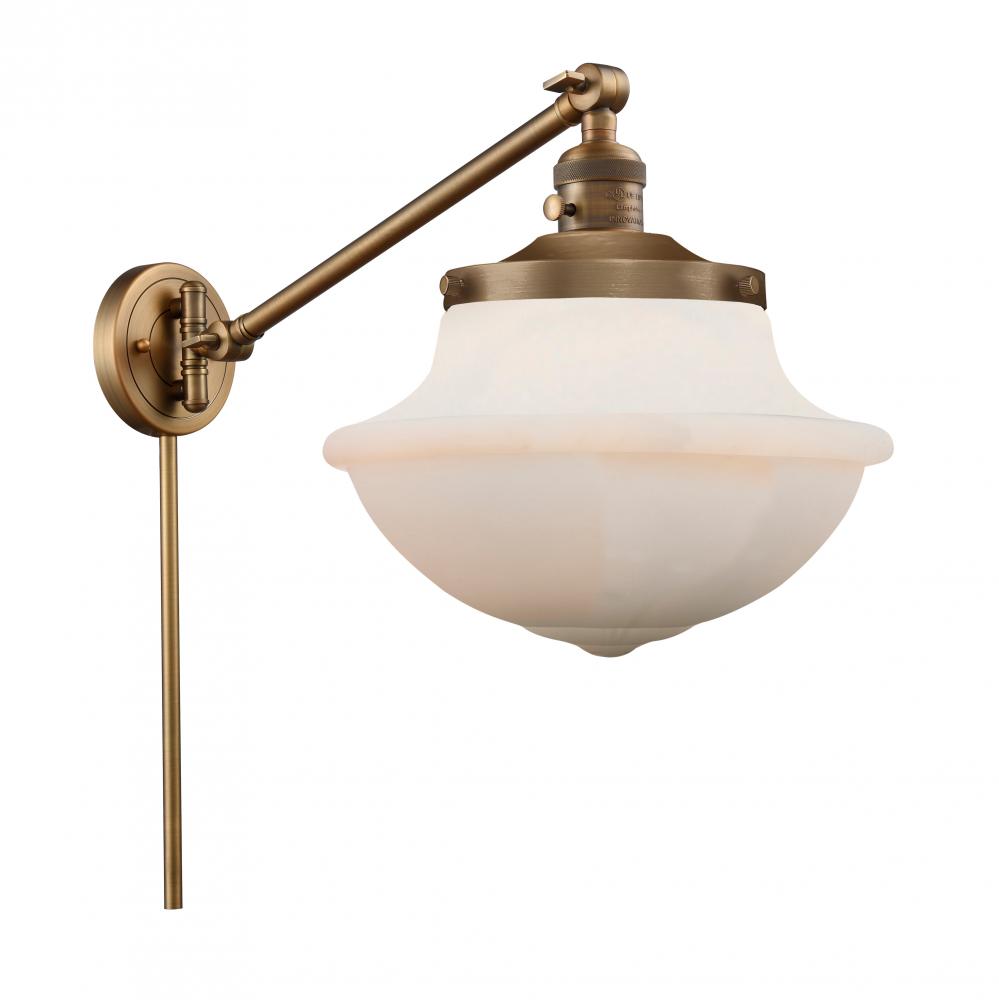 Oxford - 1 Light - 12 inch - Brushed Brass -Adjustable Swing Arm