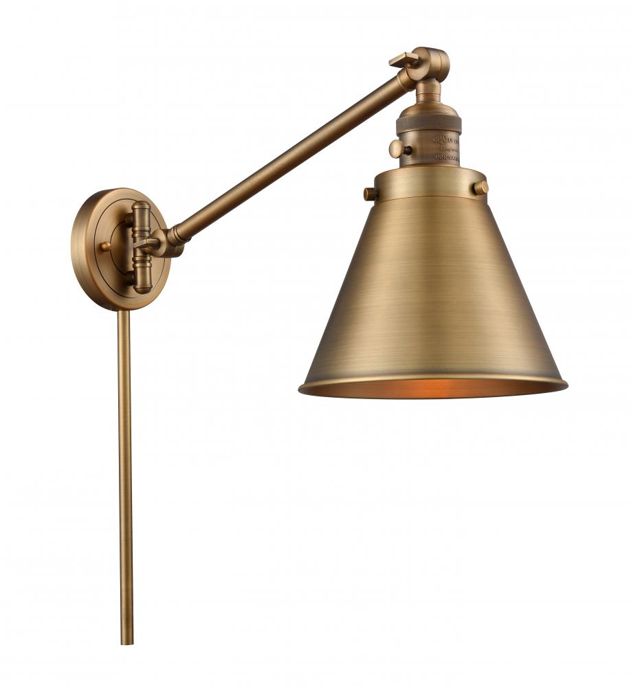 Appalachian - 1 Light - 8 inch - Brushed Brass -Adjustable Swing Arm