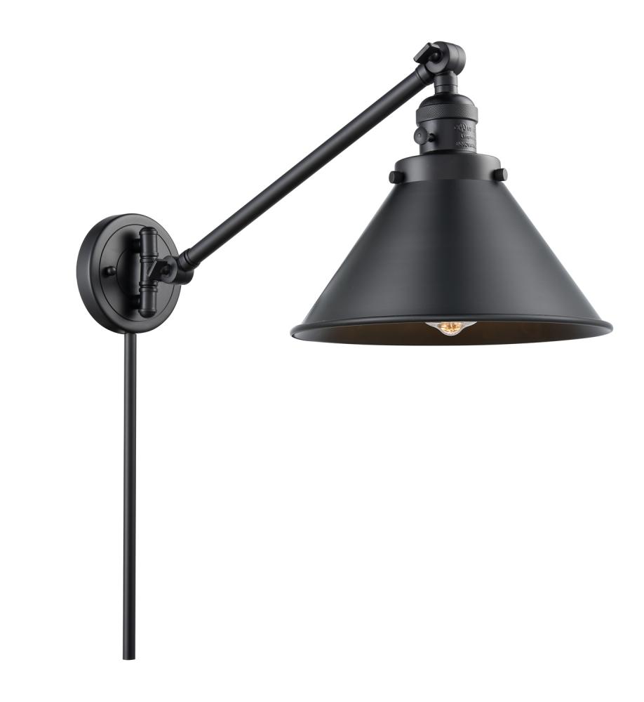 Briarcliff - 1 Light - 10 inch - Matte Black -Adjustable Swing Arm