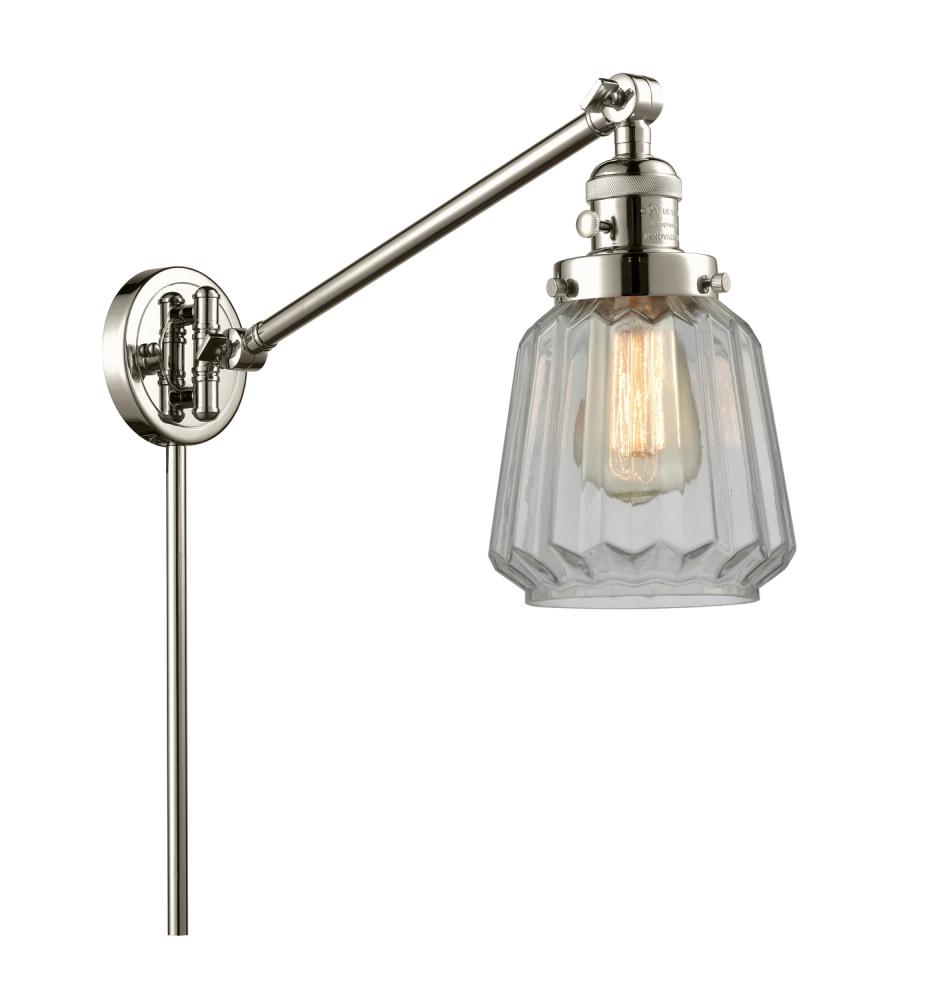 Chatham - 1 Light - 8 inch - Polished Nickel -Adjustable Swing Arm