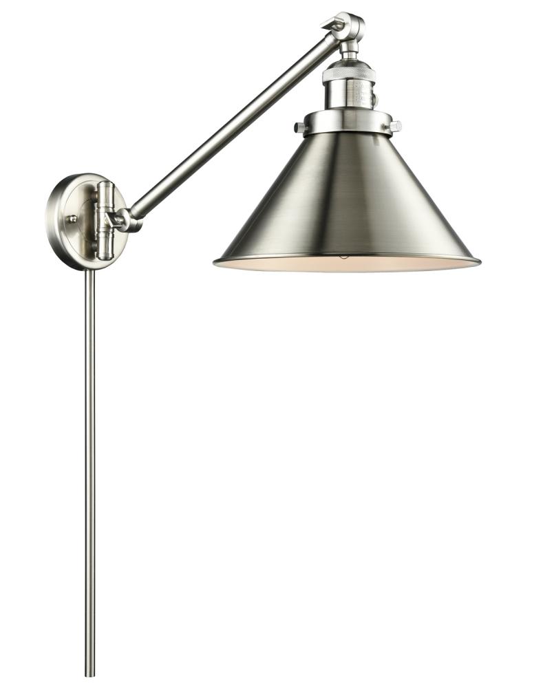 Briarcliff - 1 Light - 10 inch - Brushed Satin Nickel -Adjustable Swing Arm