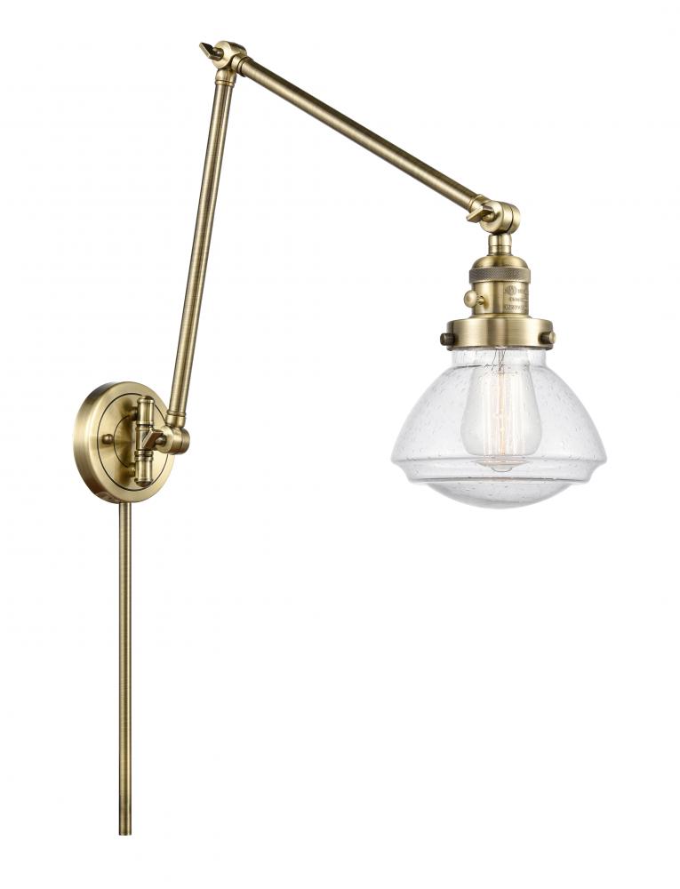 Olean - 1 Light - 9 inch - Antique Brass -Adjustable Swing Arm