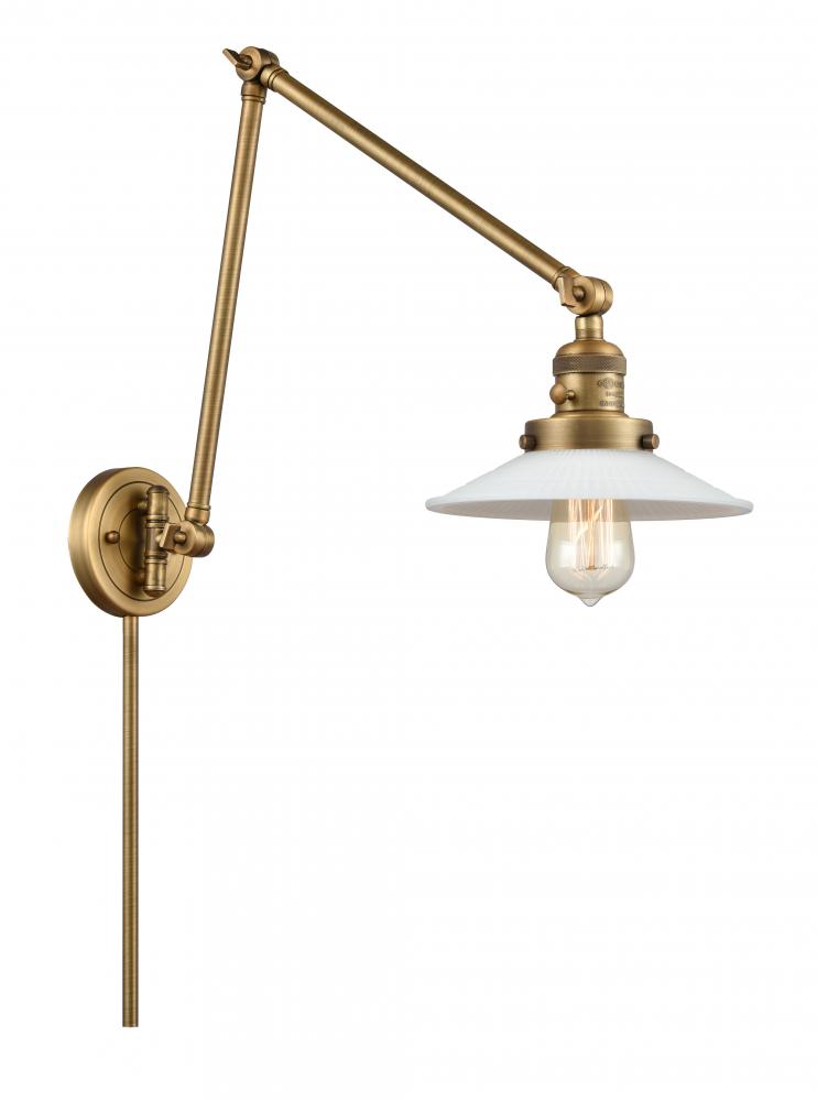 Halophane - 1 Light - 9 inch - Brushed Brass -Adjustable Swing Arm