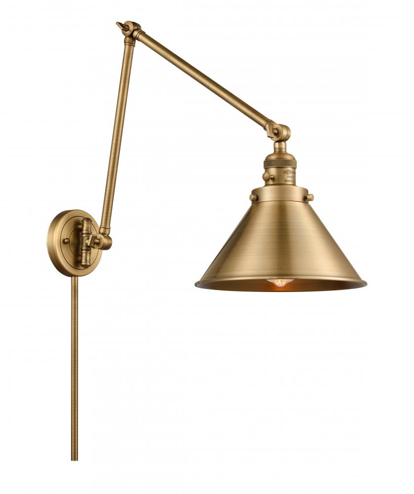 Briarcliff - 1 Light - 10 inch - Brushed Brass -Adjustable Swing Arm