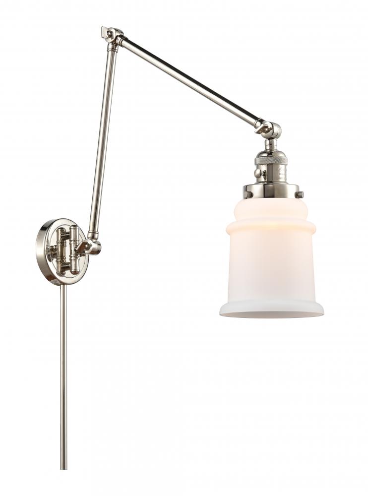 Canton - 1 Light - 6 inch - Polished Nickel -Adjustable Swing Arm