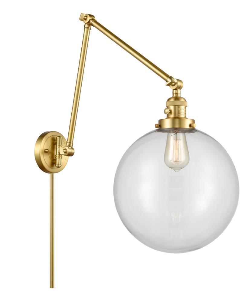 Beacon - 1 Light - 12 inch - Satin Gold -Adjustable Swing Arm