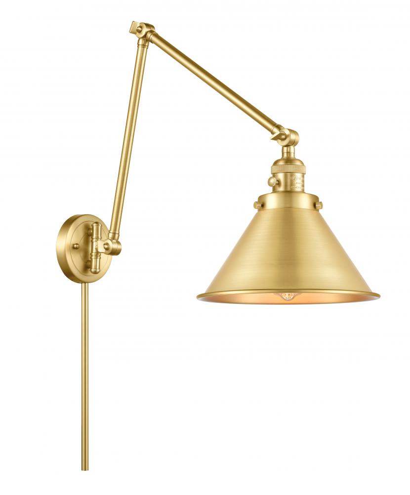 Briarcliff - 1 Light - 10 inch - Satin Gold -Adjustable Swing Arm