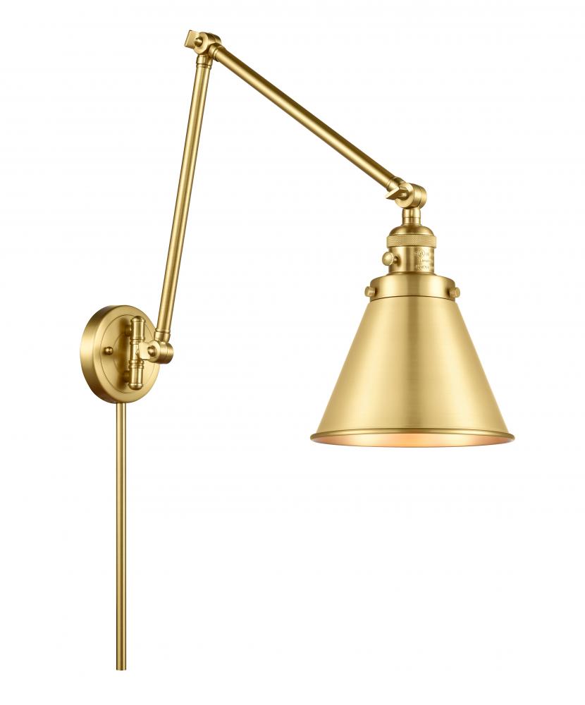 Appalachian - 1 Light - 8 inch - Satin Gold -Adjustable Swing Arm