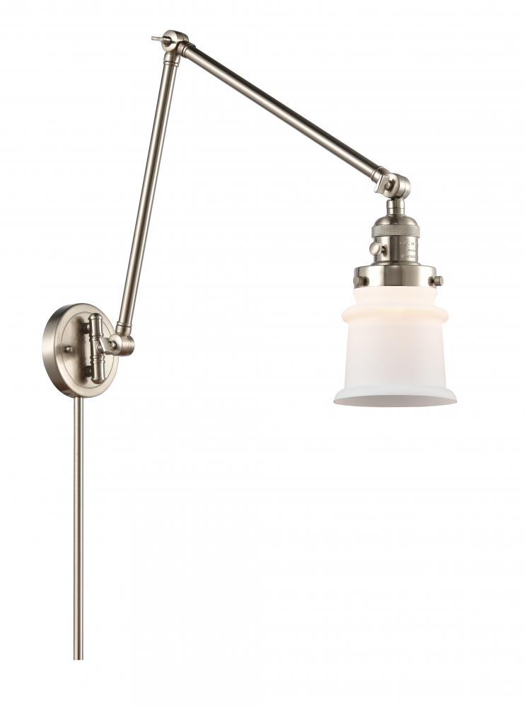 Canton - 1 Light - 8 inch - Brushed Satin Nickel -Adjustable Swing Arm