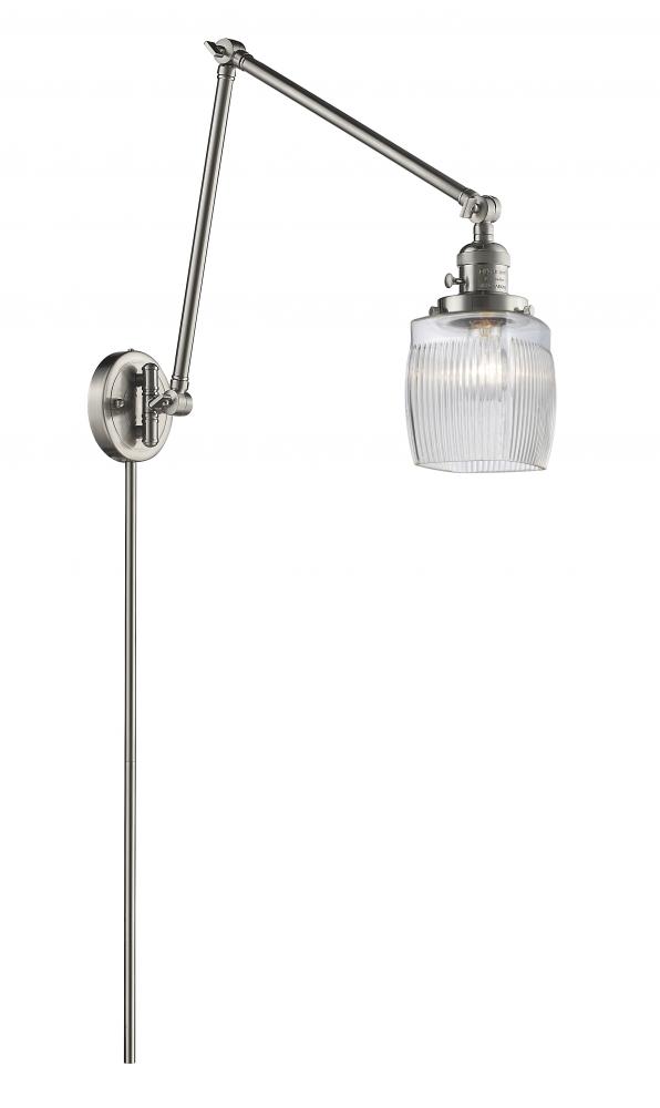 Colton - 1 Light - 8 inch - Brushed Satin Nickel -Adjustable Swing Arm