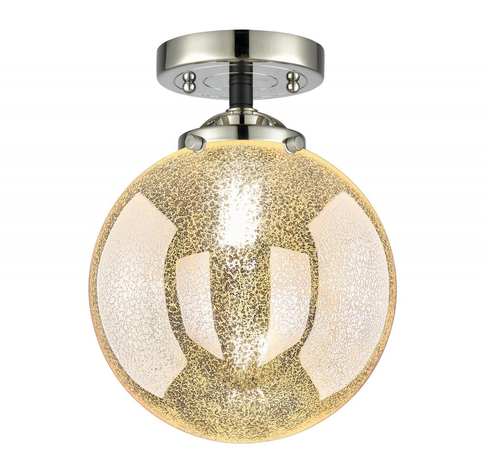 Beacon - 1 Light - 8 inch - Black Polished Nickel - Semi-Flush Mount