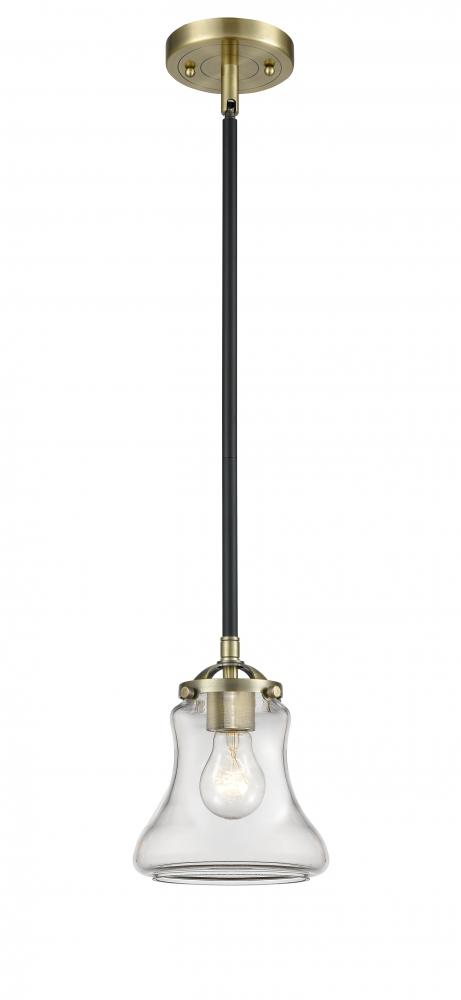Bellmont - 1 Light - 6 inch - Black Antique Brass - Stem hung - Mini Pendant