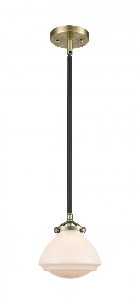 Olean - 1 Light - 7 inch - Black Antique Brass - Stem hung - Mini Pendant