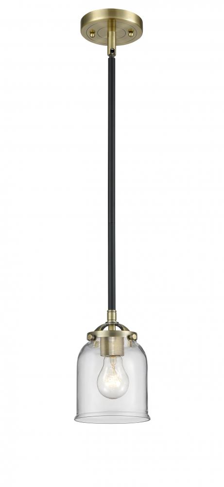 Bell - 1 Light - 5 inch - Black Antique Brass - Stem hung - Mini Pendant