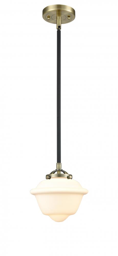 Oxford - 1 Light - 8 inch - Black Antique Brass - Stem hung - Mini Pendant