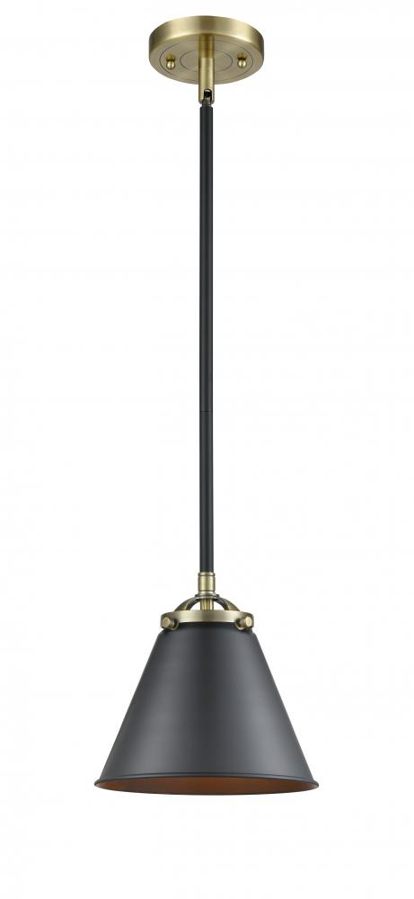 Appalachian - 1 Light - 8 inch - Black Antique Brass - Stem hung - Mini Pendant