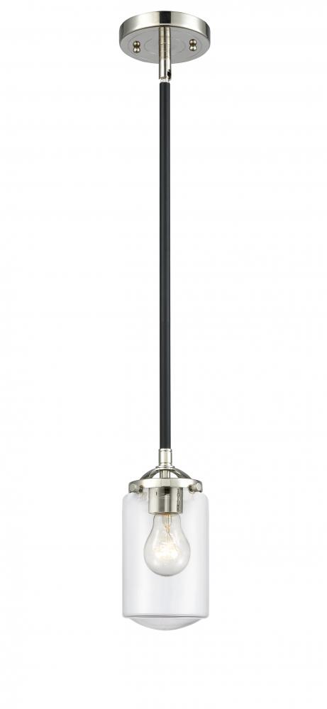 Dover - 1 Light - 5 inch - Black Polished Nickel - Stem hung - Mini Pendant