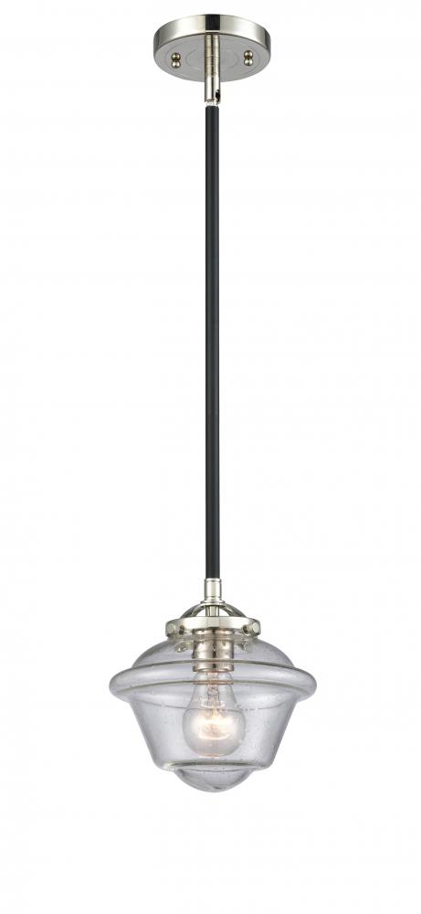 Oxford - 1 Light - 8 inch - Black Polished Nickel - Stem hung - Mini Pendant