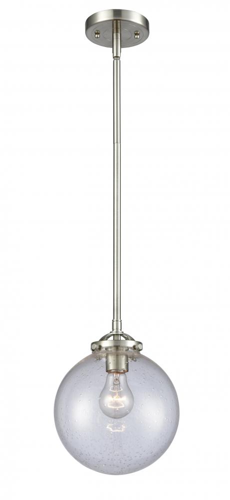 Beacon - 1 Light - 8 inch - Brushed Satin Nickel - Stem hung - Mini Pendant