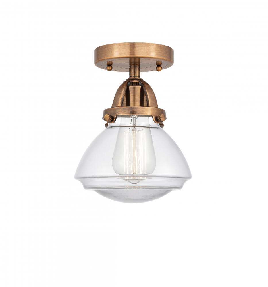 Olean - 1 Light - 7 inch - Antique Copper - Semi-Flush Mount