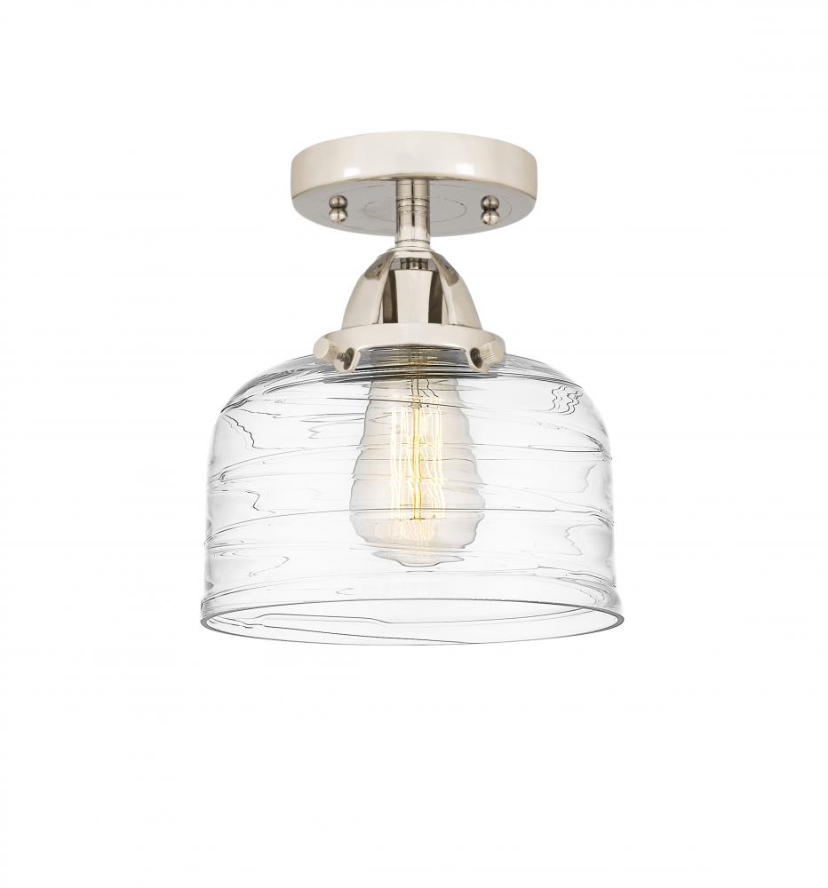 Bell - 1 Light - 8 inch - Polished Nickel - Semi-Flush Mount