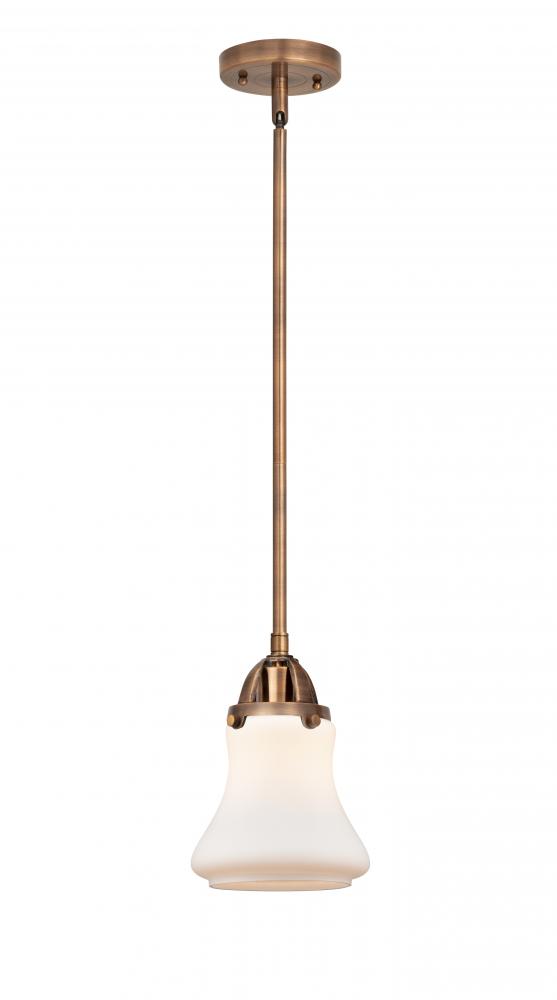 Bellmont - 1 Light - 6 inch - Antique Copper - Stem hung - Mini Pendant