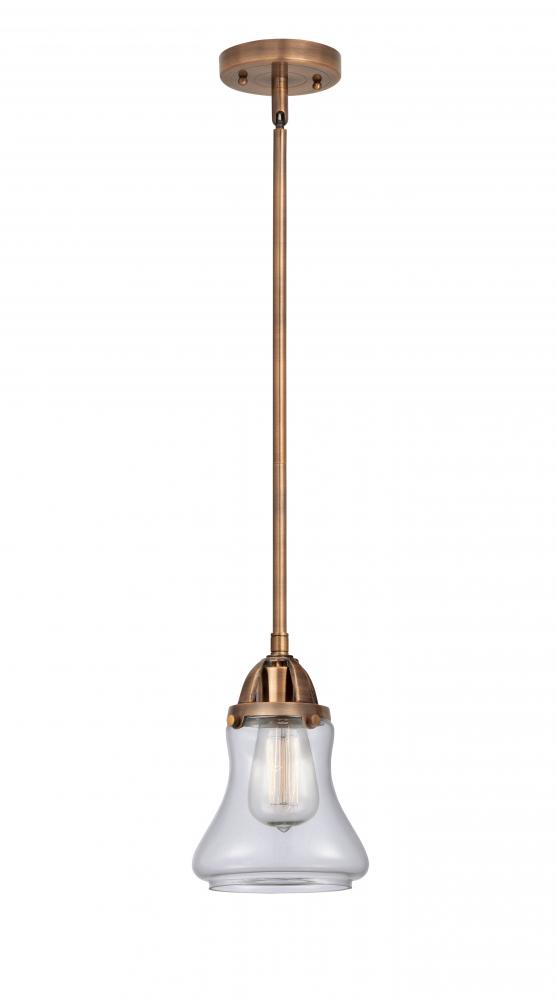 Bellmont - 1 Light - 6 inch - Antique Copper - Stem hung - Mini Pendant