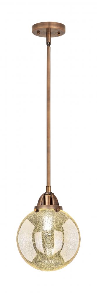 Beacon - 1 Light - 8 inch - Antique Copper - Stem hung - Mini Pendant