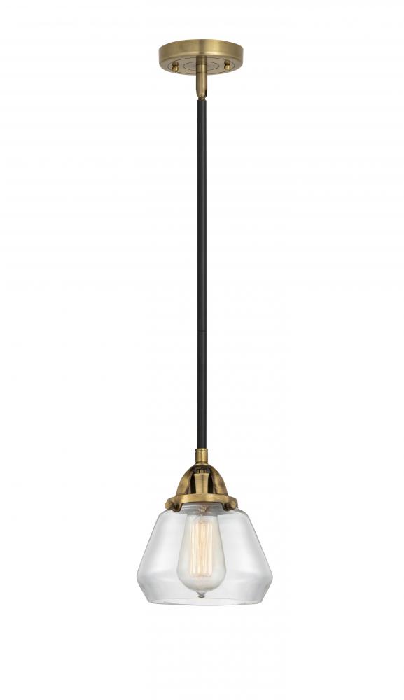Fulton - 1 Light - 7 inch - Black Antique Brass - Stem hung - Mini Pendant