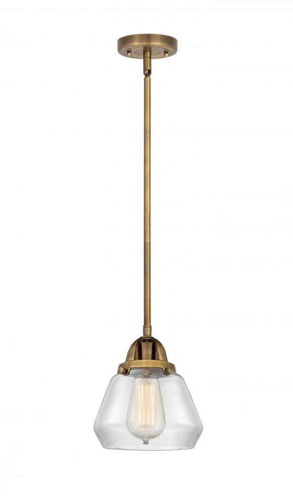 Fulton - 1 Light - 7 inch - Brushed Brass - Stem hung - Mini Pendant