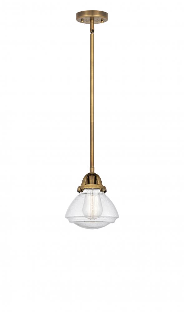 Olean - 1 Light - 7 inch - Brushed Brass - Stem hung - Mini Pendant