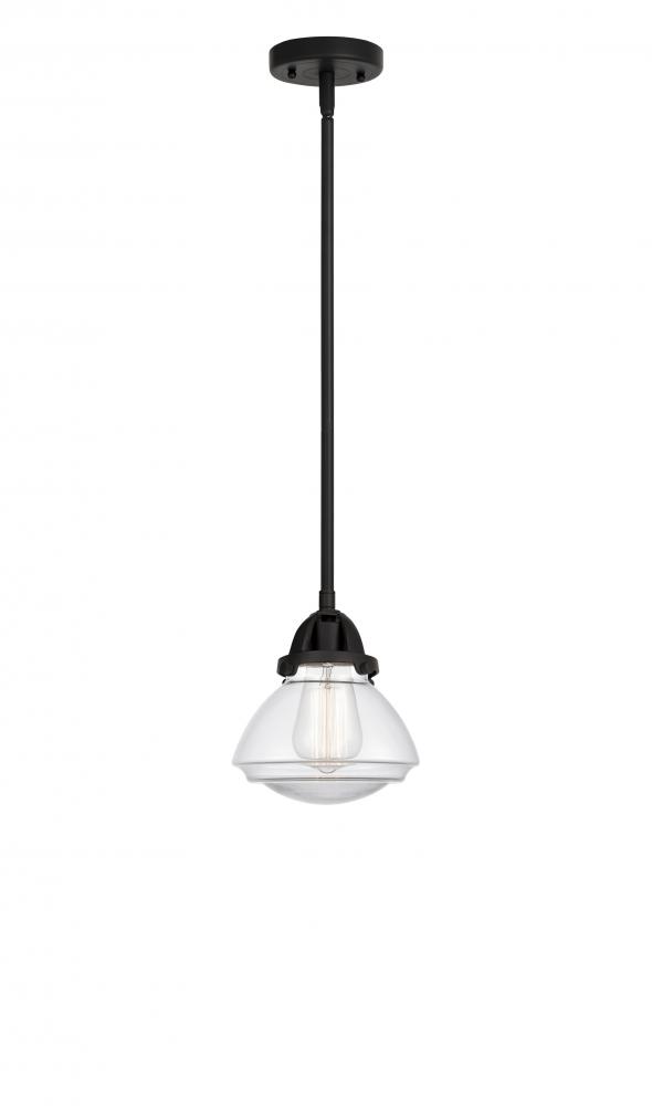 Olean - 1 Light - 7 inch - Matte Black - Stem hung - Mini Pendant