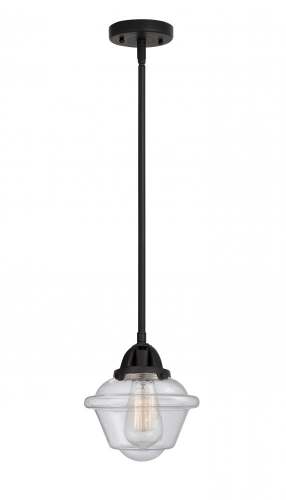 Oxford - 1 Light - 8 inch - Matte Black - Stem hung - Mini Pendant