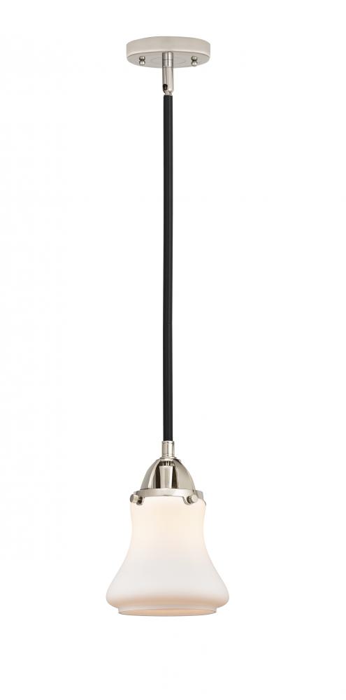Bellmont - 1 Light - 6 inch - Black Polished Nickel - Stem hung - Mini Pendant