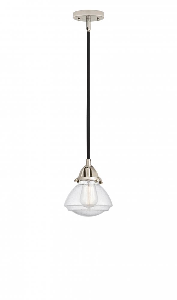 Olean - 1 Light - 7 inch - Black Polished Nickel - Stem hung - Mini Pendant
