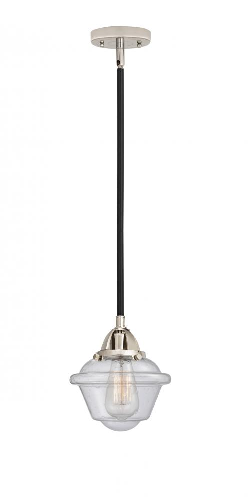 Oxford - 1 Light - 8 inch - Black Polished Nickel - Stem hung - Mini Pendant