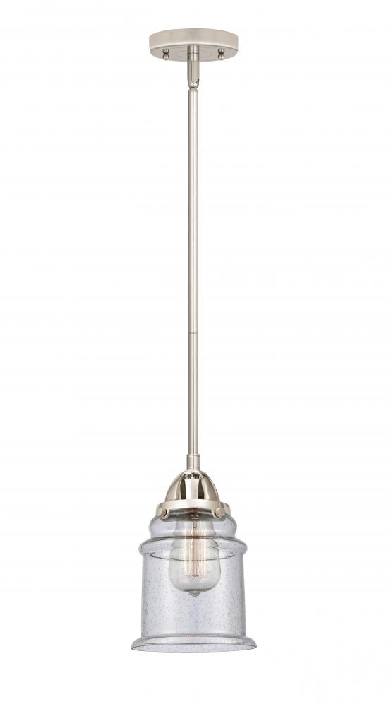 Canton - 1 Light - 6 inch - Polished Nickel - Stem hung - Mini Pendant